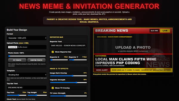 News Meme Generator